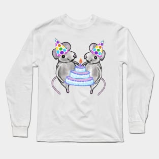 Happy Birthday Mice Long Sleeve T-Shirt